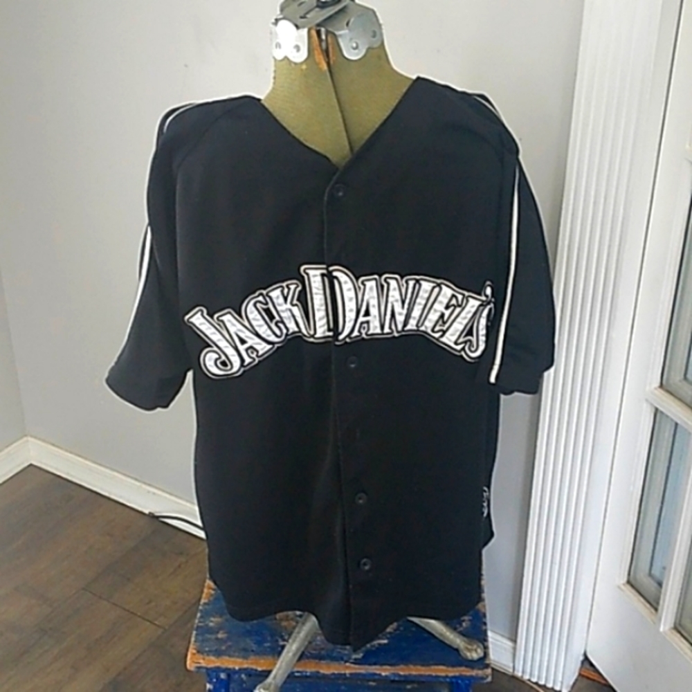 VTG Y2K JACK DANIELS OLD NUMBER 7 TENNESSEE WHISKEY BASEBALL TOP MENS XL